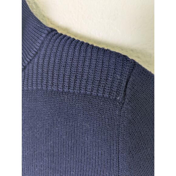 Ralph Lauren Jeans Co Navy Gold Button Collar Logo Sweater Women S Nautical Prep - Picture 5 of 11